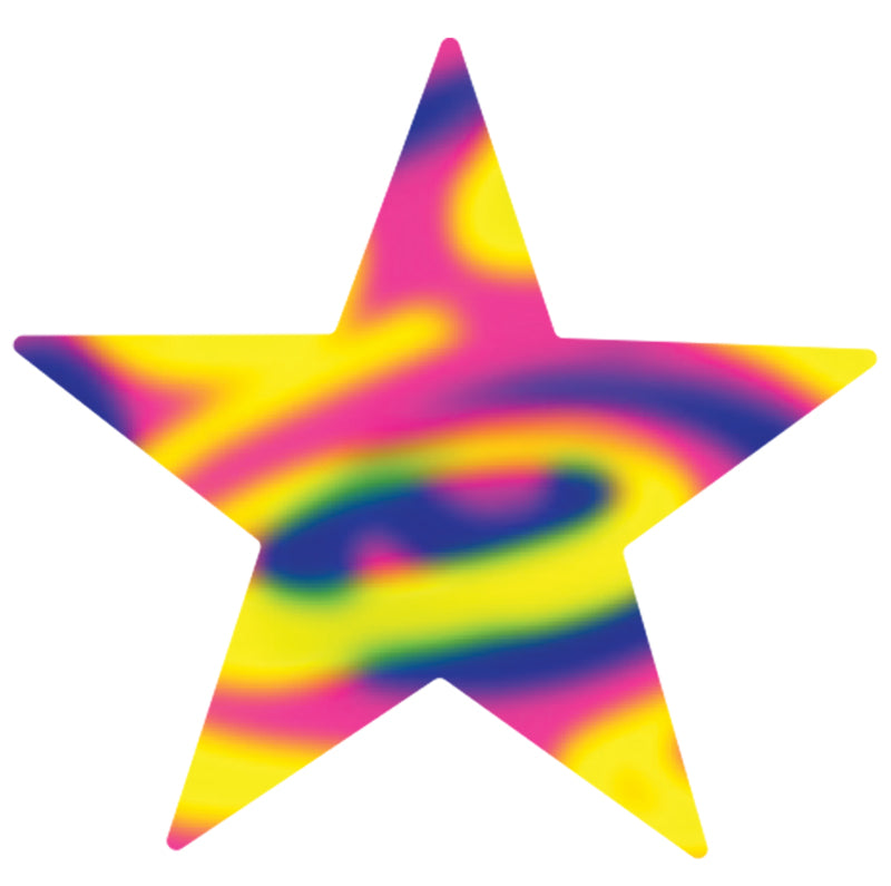 #342 Fluoro Multi Colored Star