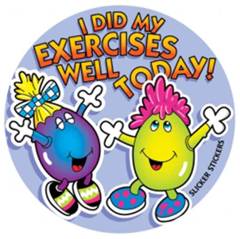 #67 I Did My Exercises Well Today Stickers