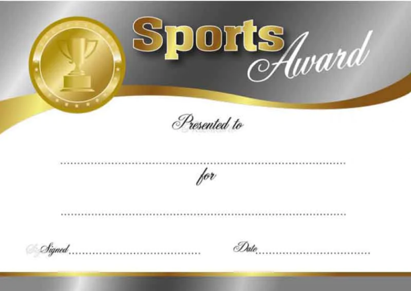 #6021 Sports Award Certificate (50 per Pack)