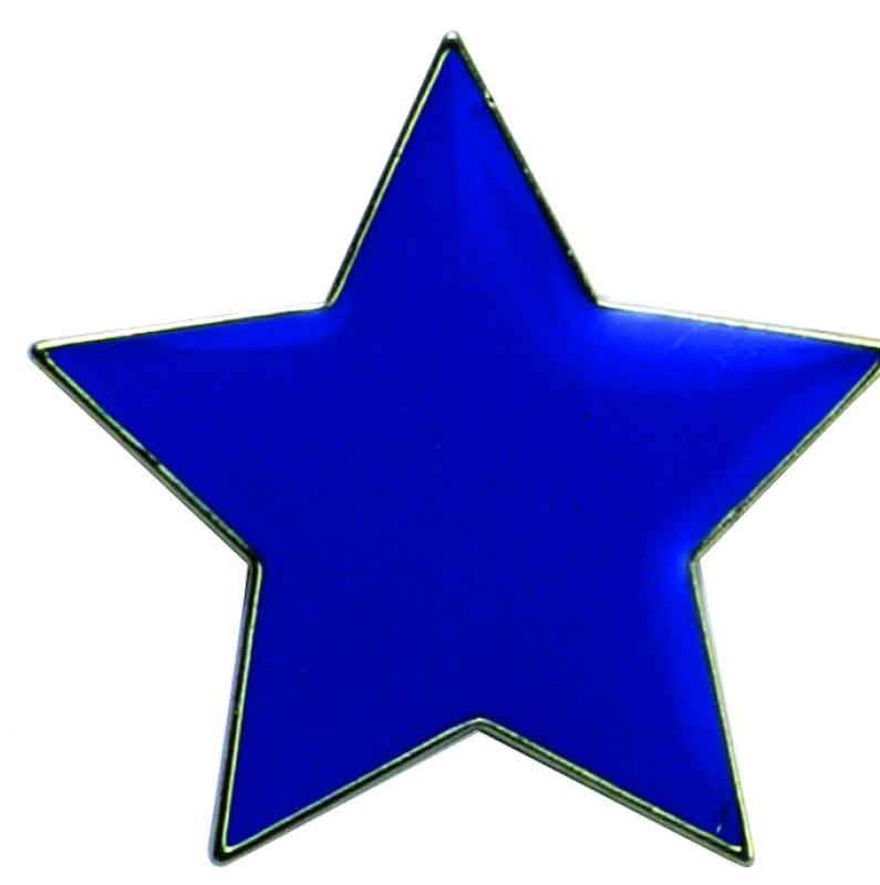 #E37 Blue Star Enamel Badges - pack of 5