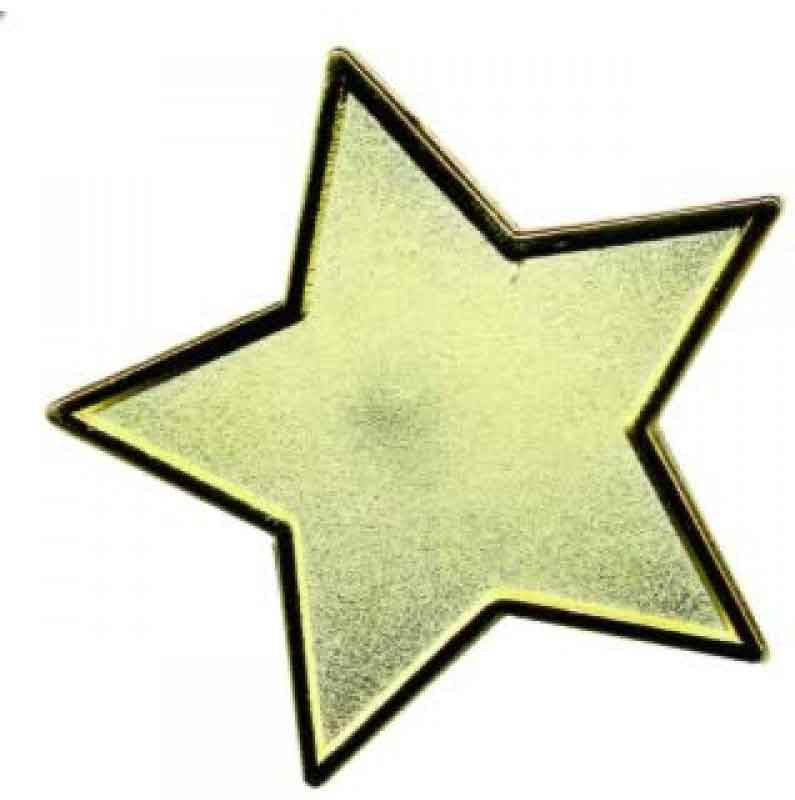 #E93 Gold Star Enamel Badges - pack of 5
