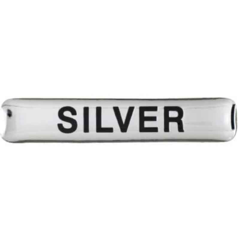 #E97 Silver Bar Enamel Badges - pack of 5