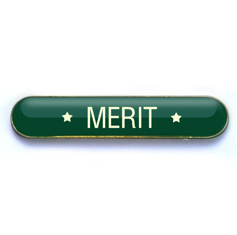 #E48 Green Merit Enamel Badges - pack of 5