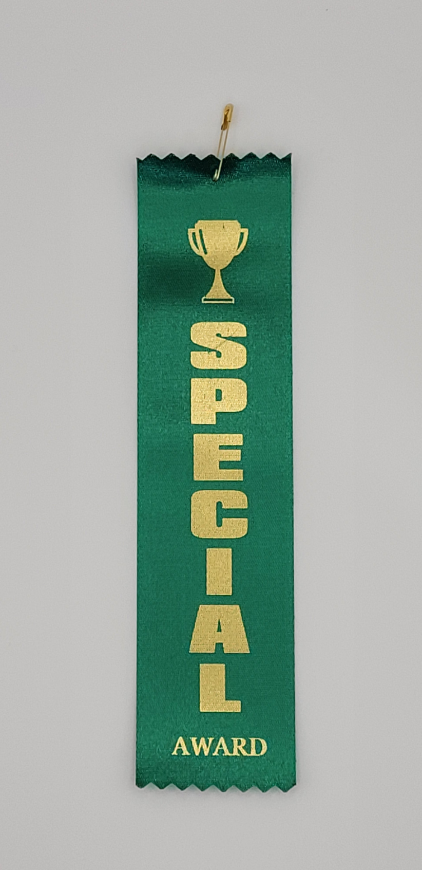 Special Award Satin Green Pack Ribbon (pk 100)