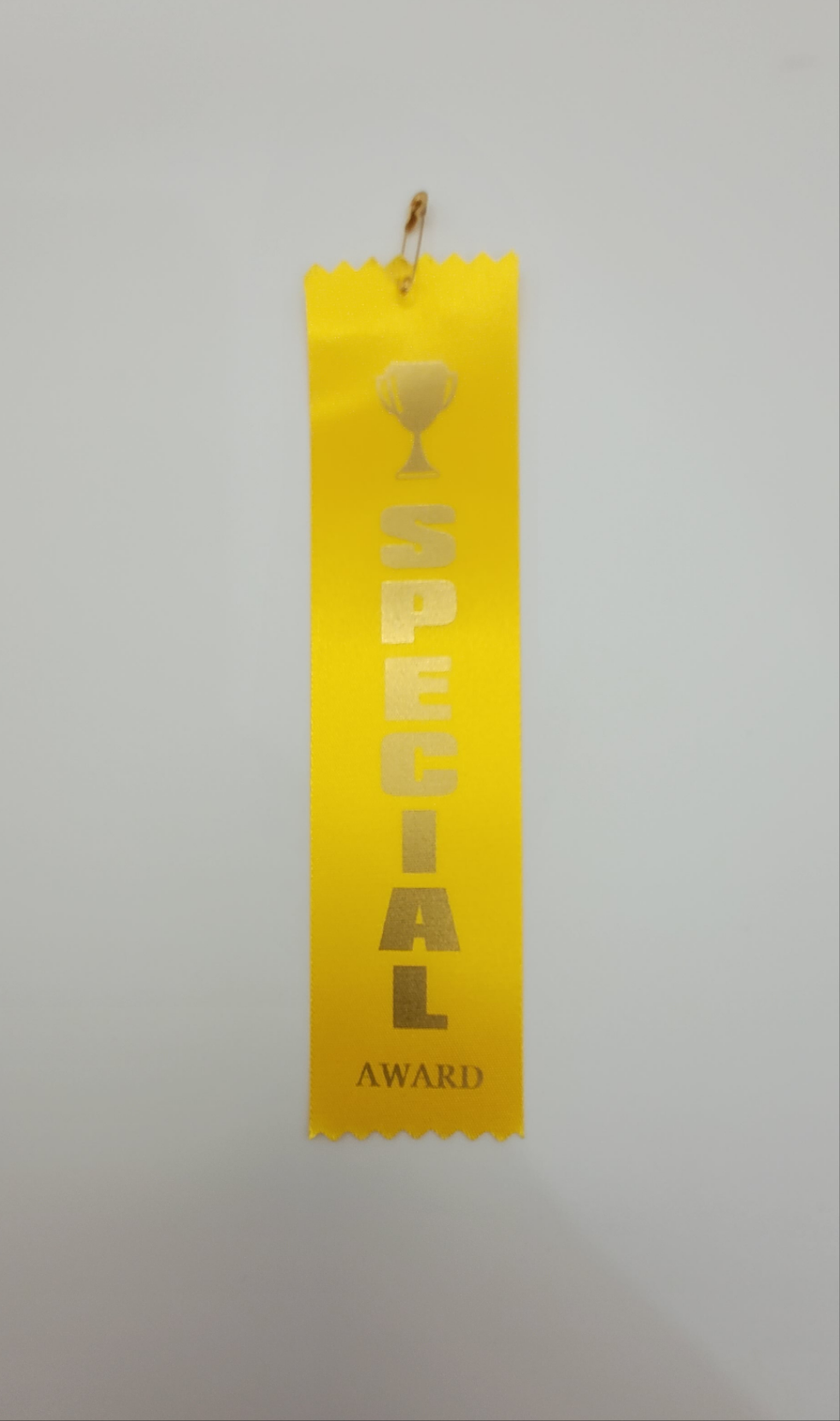 Special Award Satin Yellow Pack Ribbon (pk 100)