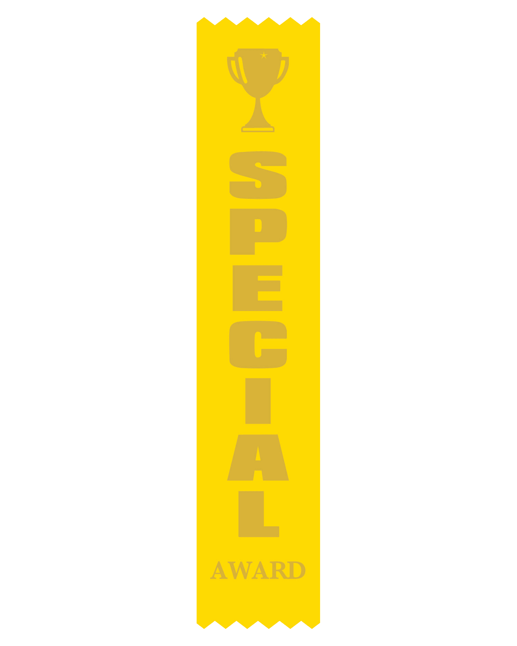 Special Award Satin Yellow Pack Ribbon (pk 100)