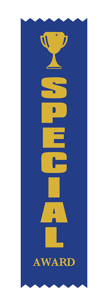 Special Award Satin Blue Pack Ribbon (pk 100)