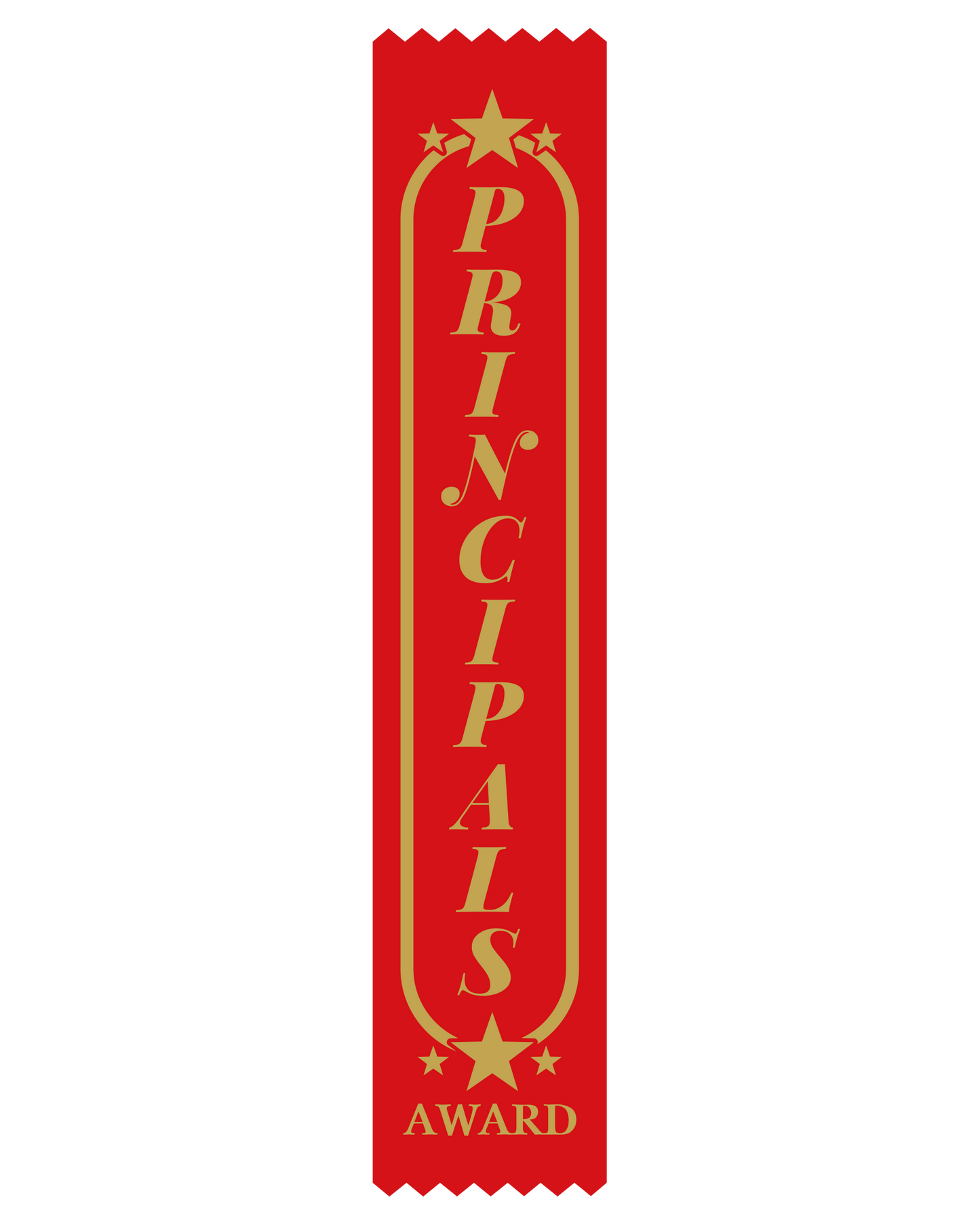 Principals Award Satin Ribbon Red