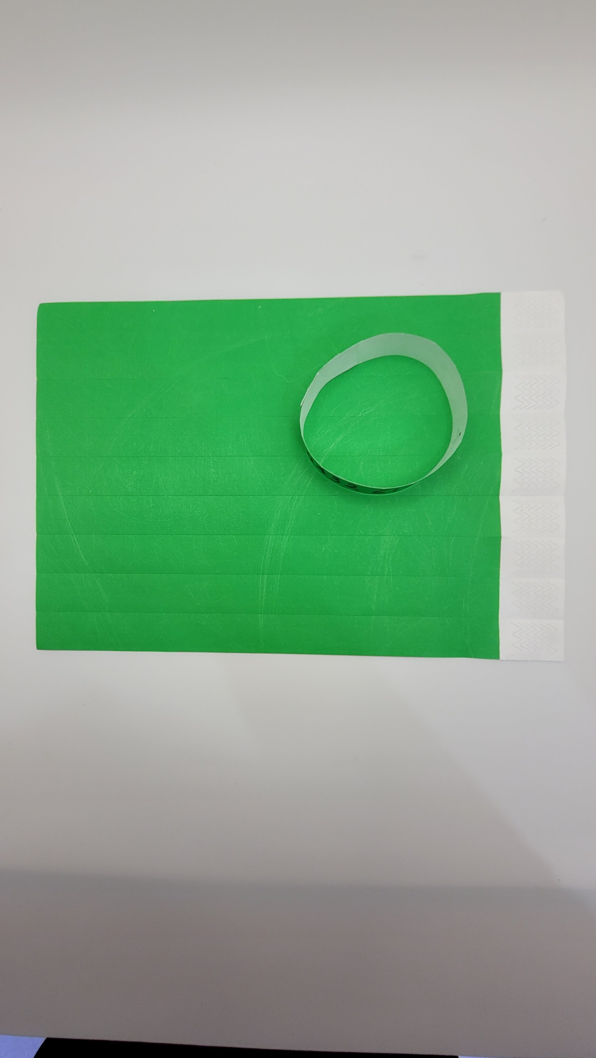 Green Tyvek Wristband 250 x 19mm (50 pack)