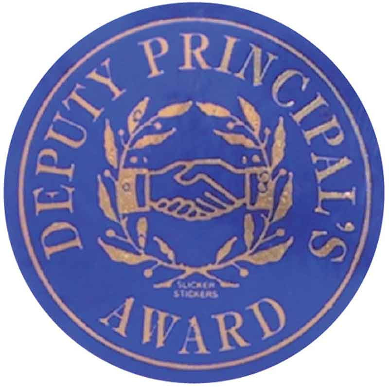 #578 Deputy Principal's Award Metallic Stickers