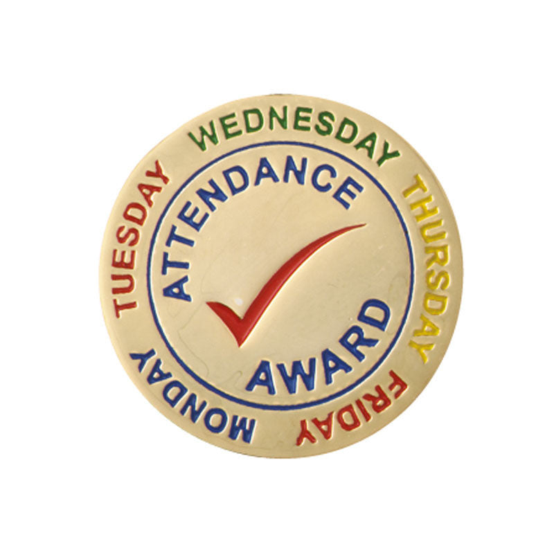 #E84 Attendance Award Enamel Badges - pack of 5