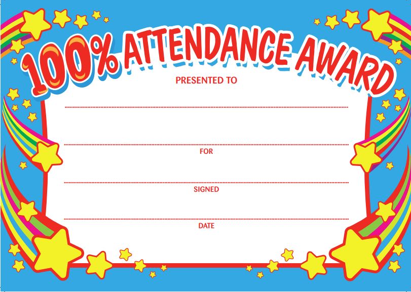 6120 100% Attendance Award Certificates (20 per pack) – School Merit Solutions 6120-100-attendance-award-certificates-20-per-pack-school-merit-solutions
