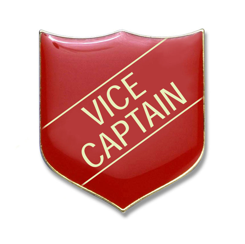 #E210 Red Vice Captain Enamel Badges- pack of 5