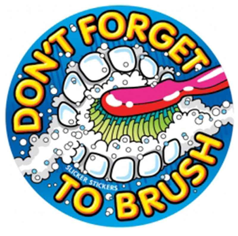 Don't Forget To Brush Stickers