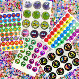 Autocollant 2 x 45 mm Motif Smiley