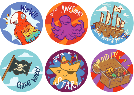 #956 Pirate Themed Stickers
