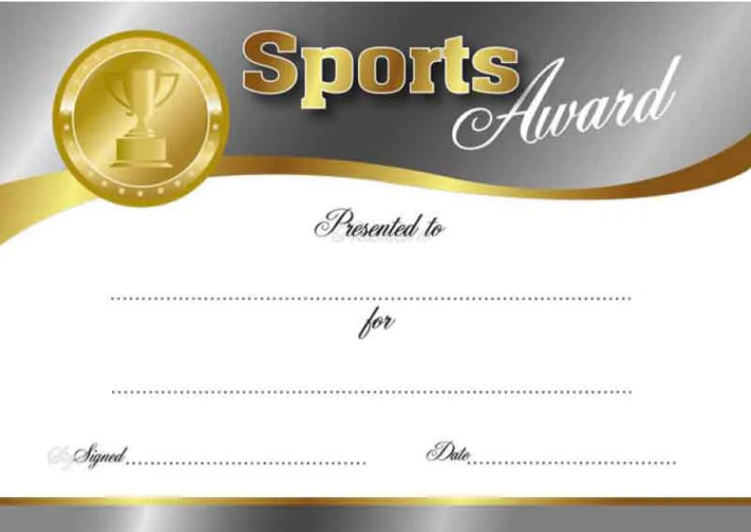 Sports Award Certificate (50 per Pack)