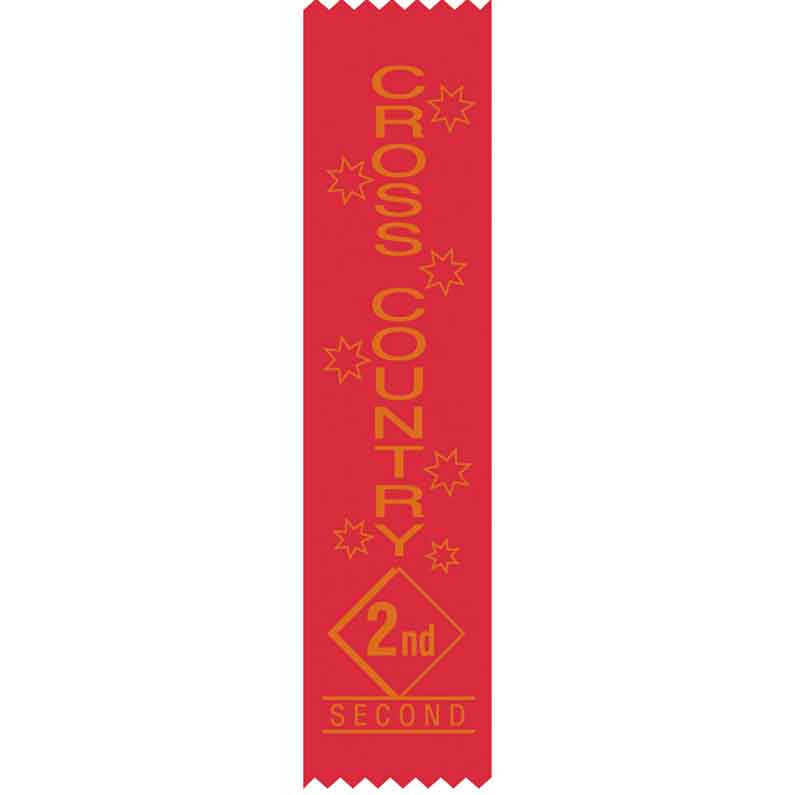 2nd Place Cross Country Satin Ribbons