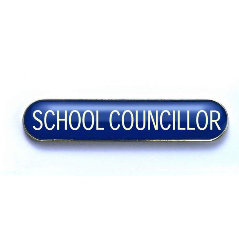 #E257 Blue School Councillor Enamel Badges - pack of 5