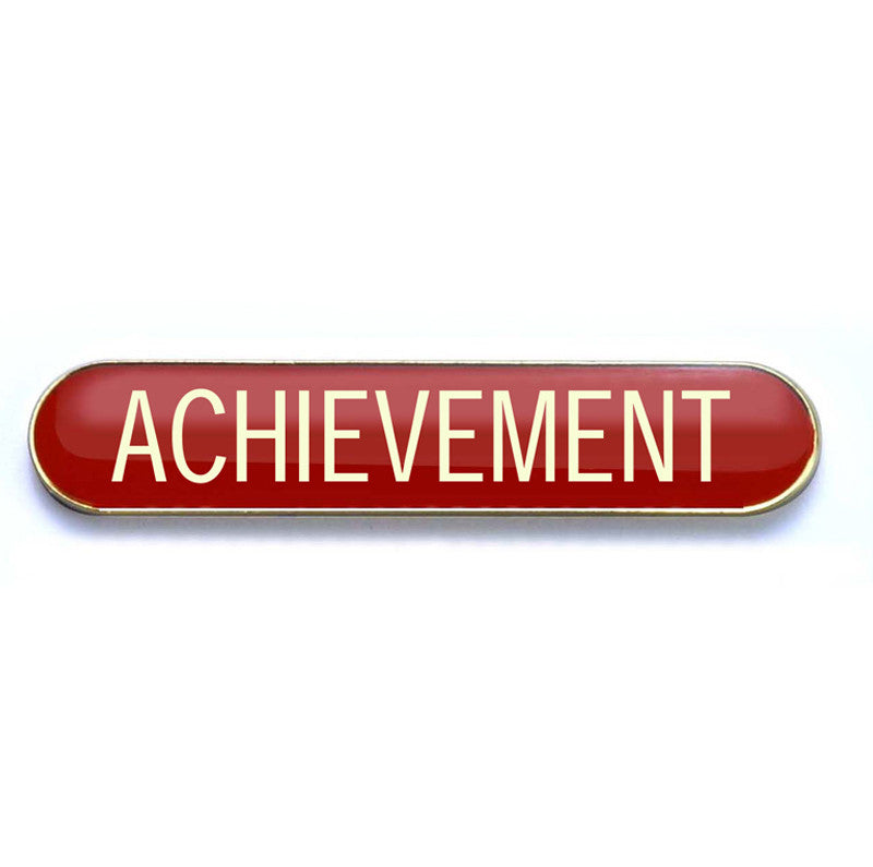 Red Achievement Enamel Badges - 5 per pack