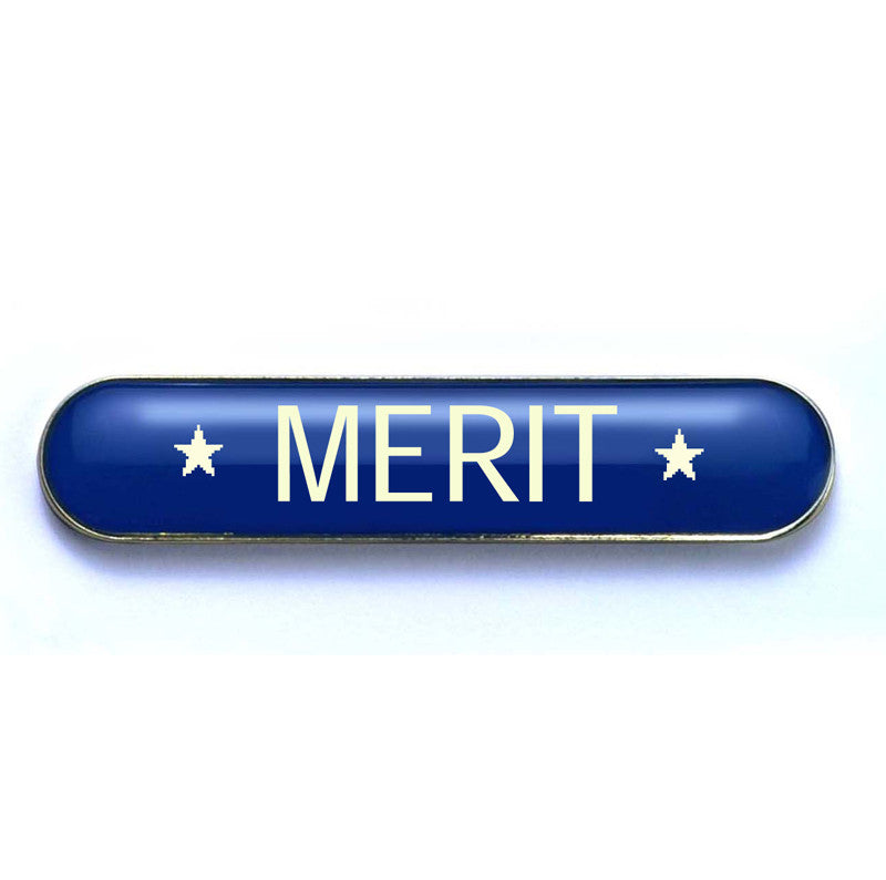 Blue Merit Enamel Badges - pack of 5