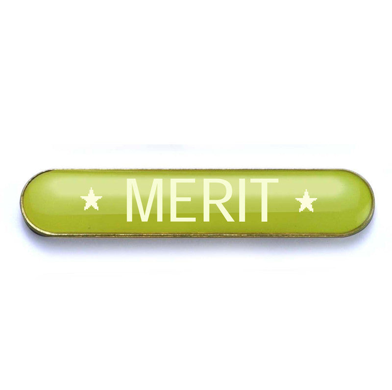 Yellow Merit Enamel Badges - pack of 5