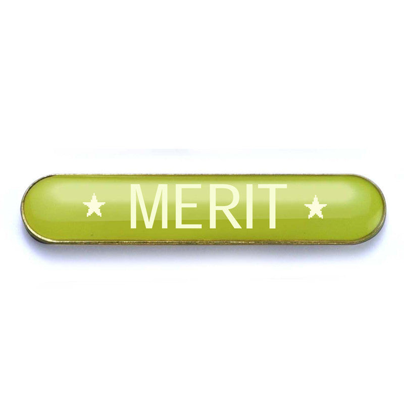 #E47 Yellow Merit Enamel Badges - pack of 5
