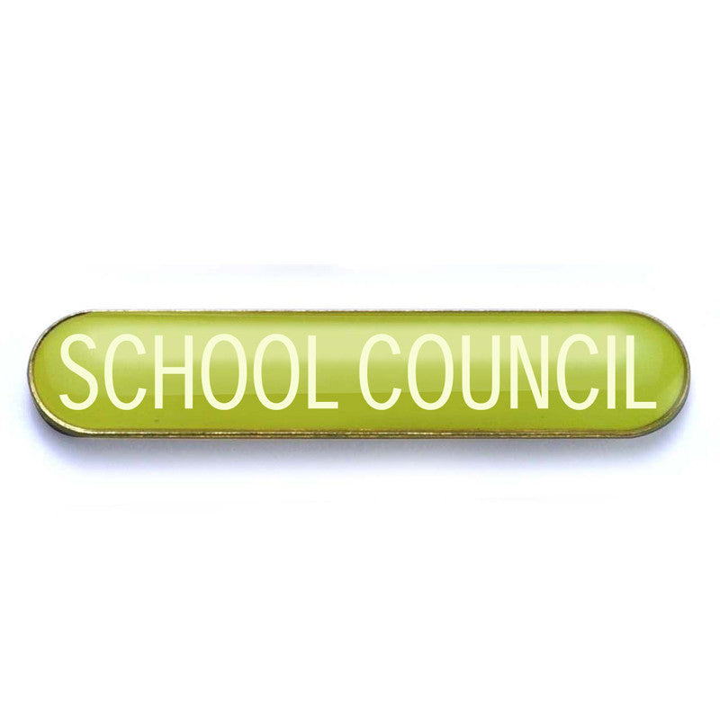Yellow School Council Enamel Badges - pack of 5