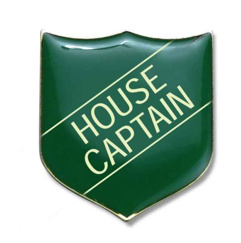 Green House Captain Enamel Badges - pack of 5