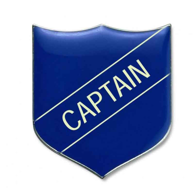 #E1 Blue Captain Enamel Badges - pack of 5