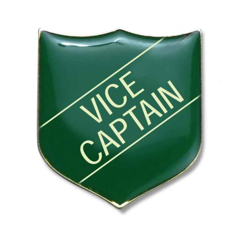 #E212 Green Vice Captain Enamel Badges- pack of 5