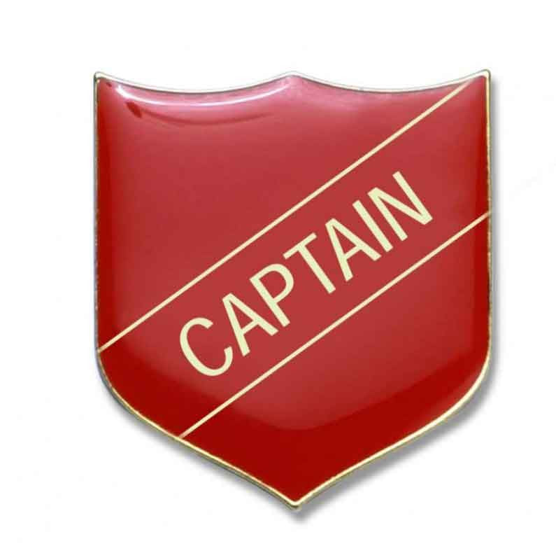 Red Captain Enamel Badges - pack of 5