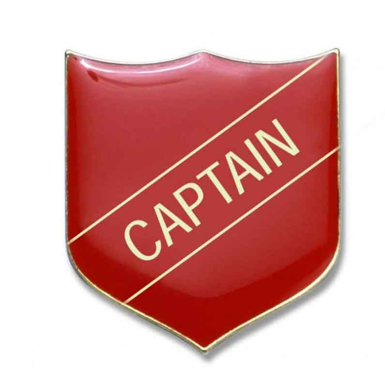 #E2 Red Captain Enamel Badges - pack of 5
