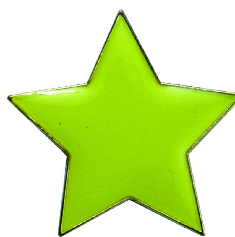 Yellow Star Enamel Badges - pack of 5