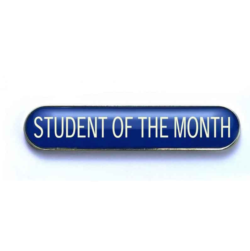 Blue Student of the Month Enamel Badges - pack of 5