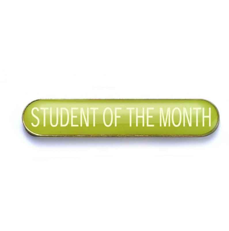 Yellow Student of the Month Enamel Badges - pack of 5