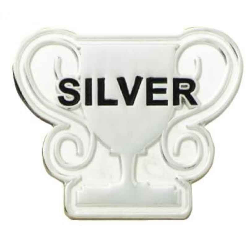 #E81 Silver Trophy Enamel Badge - pack of 5