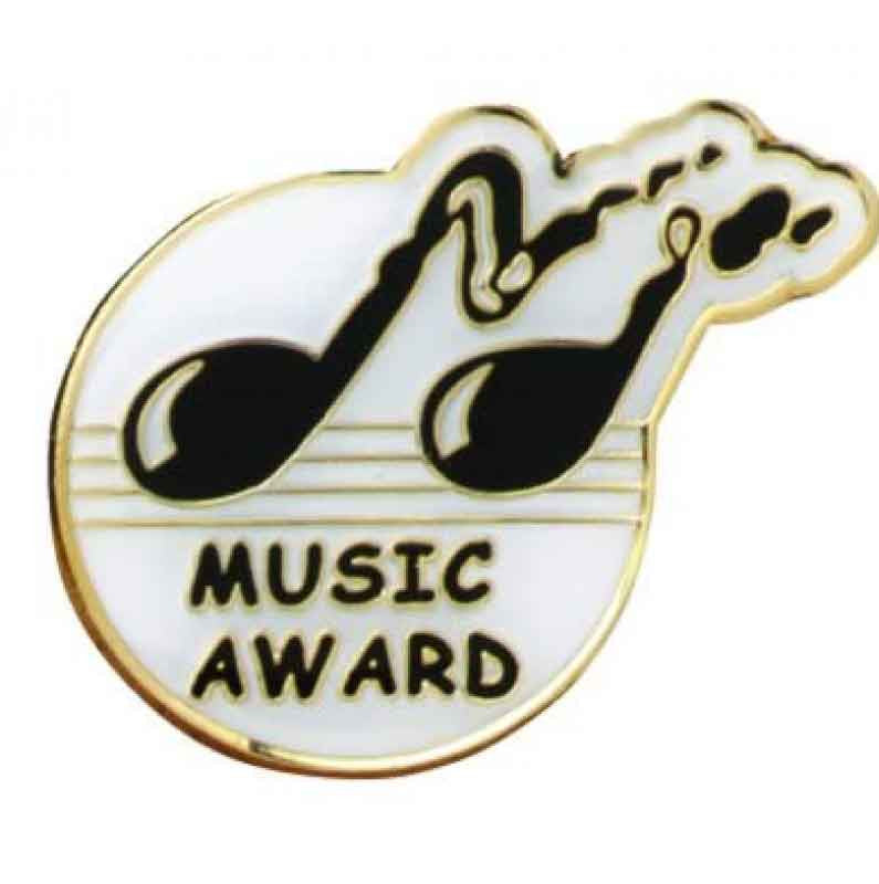 Music Award Enamel Badges - pack of 5