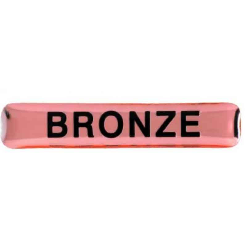 Bronze Enamel Bar Badges - pack of 5