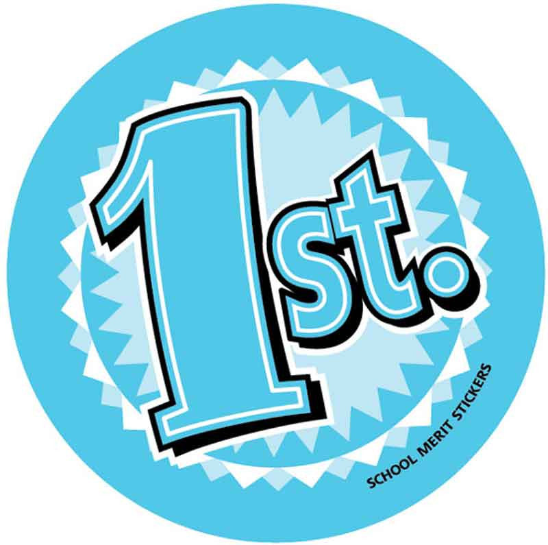 1st Place large Merit Stickers – School Merit Solutions