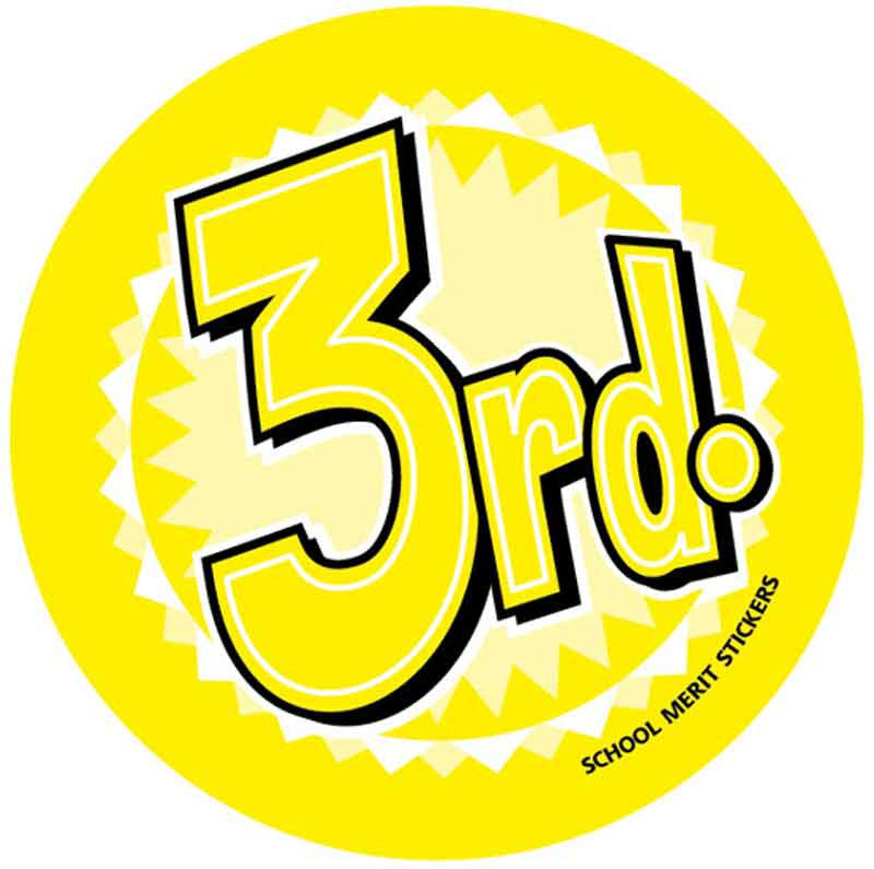 3rd Place large Merit Stickers – School Merit Solutions