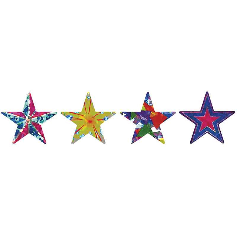 #344 Holoprism Patterned Star Multipack