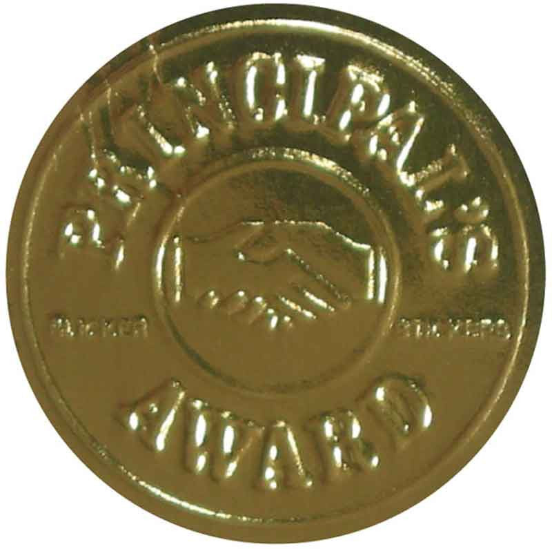Principals Award Metallic Embossed Stickers