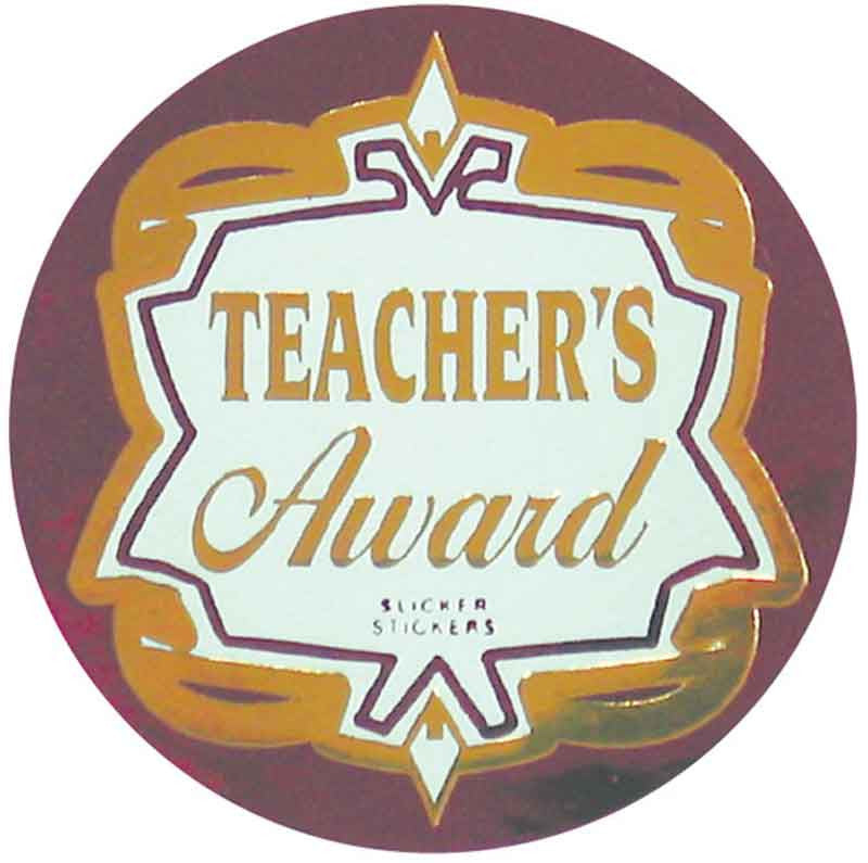 #590D Teacher's Award Metallic Stickers