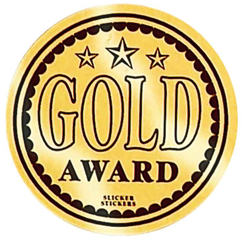 #598 Gold Award Metallic Stickers