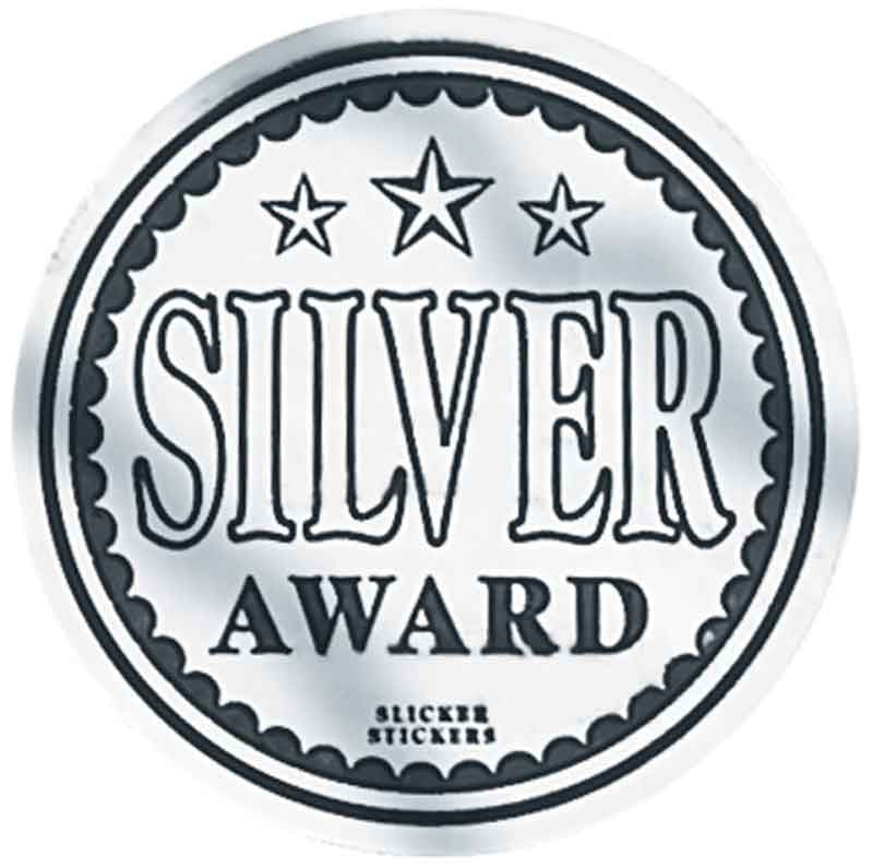 #599 Silver Award Metallic Stickers