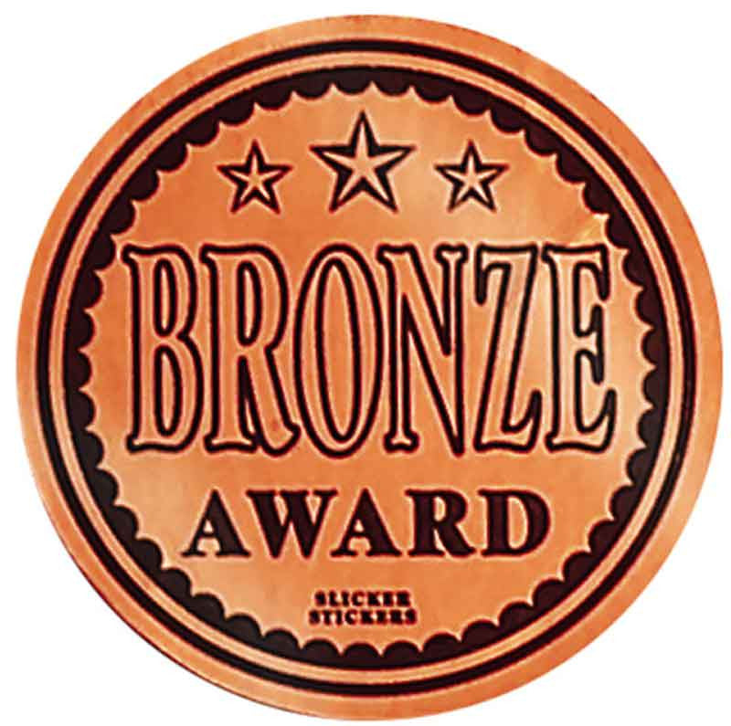 #600 Bronze Award Metallic Stickers