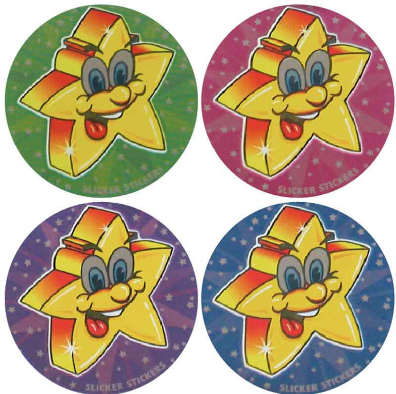 #706 Smiling Star Metallic Stickers Multipack
