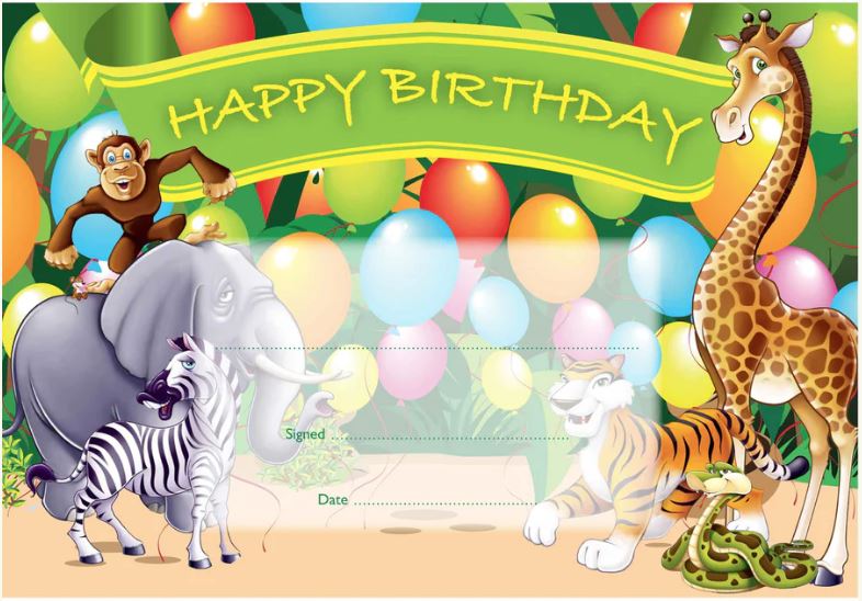 Happy Birthday Certificate (50 per pack)