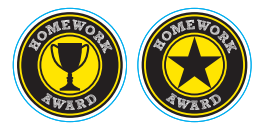 Homework Award Stickers